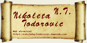 Nikoleta Todorović vizit kartica